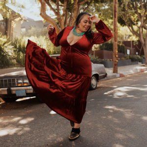Rosemary Retro - Size S/M/L - Rhiannon Velvet Maxi Dress